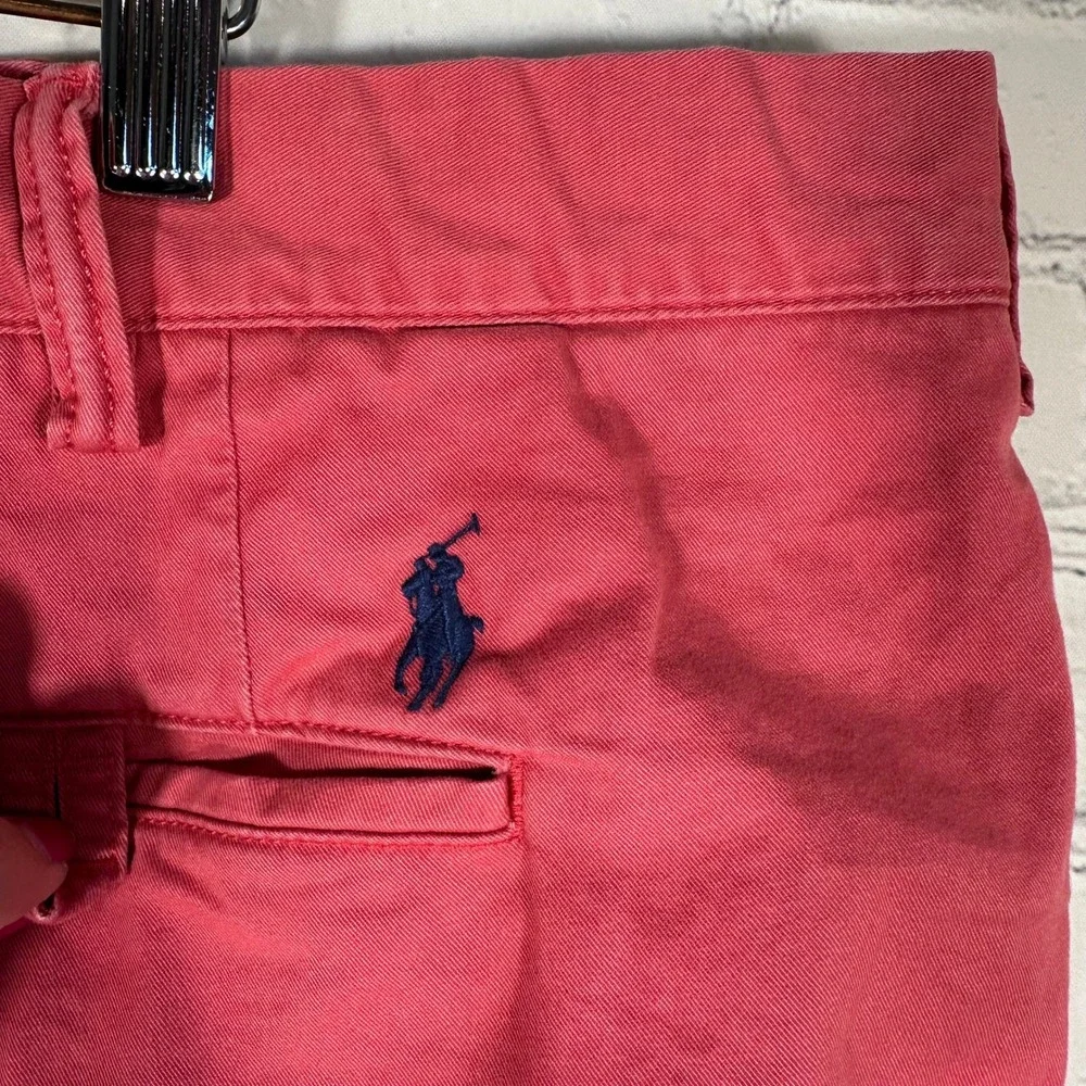 Polo Ralph Lauren Mens 46 Pink Stretch Classic Fit Chino Shorts Cotton Twill 6in